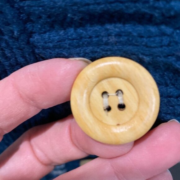 Sea to Sky Reindeer Cardigan Blue Sweater Size medium - Picture 10 of 15